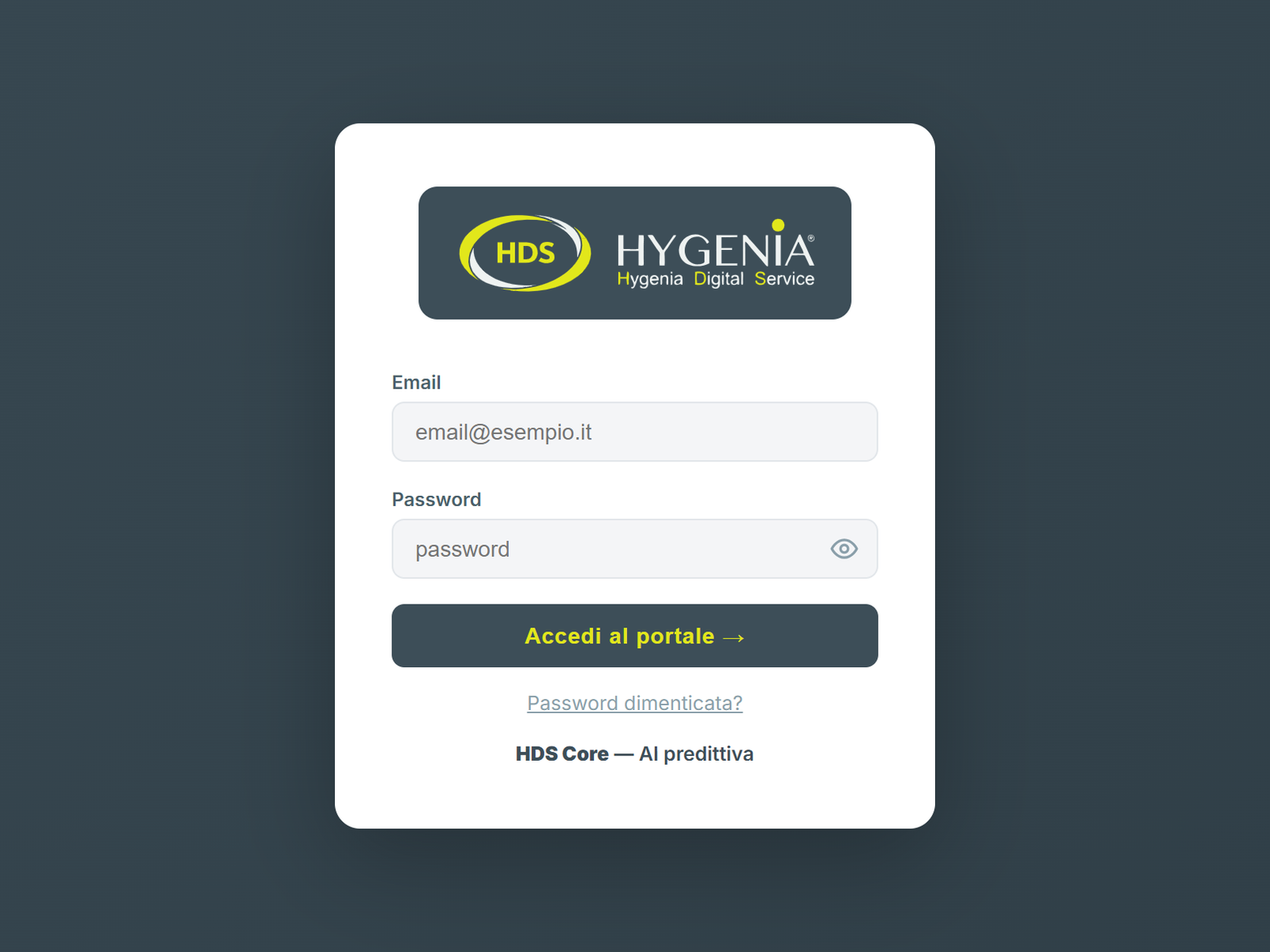 H.D.S. — accesso al portale